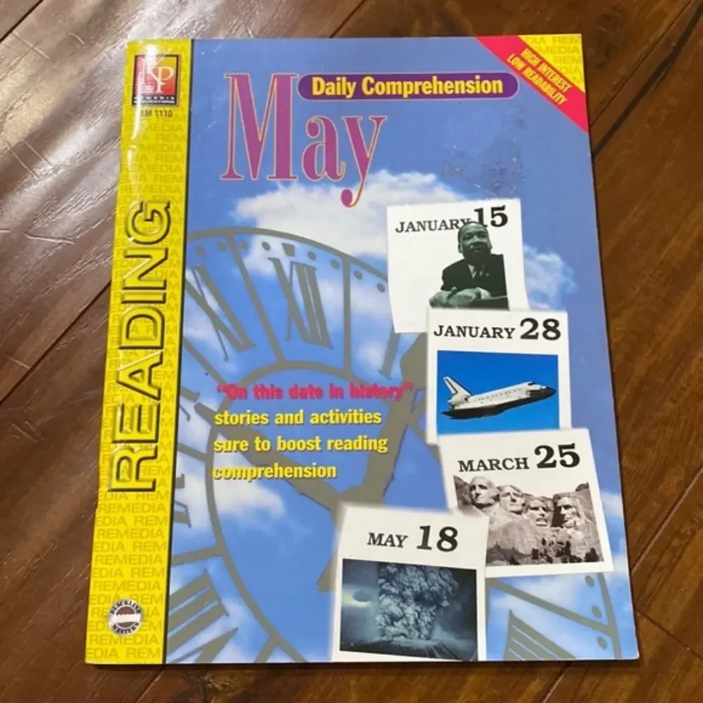 Remedia Publications Daily Comprehension Month of May‎ Reading puzzles